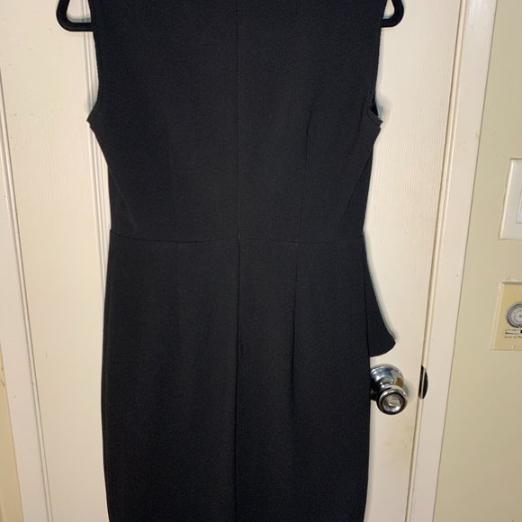 Tory Burch Black Asymmetric Peplum Dress - Picture 3 of 5